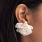 Tulle Twist - White - Paparazzi Earring Image