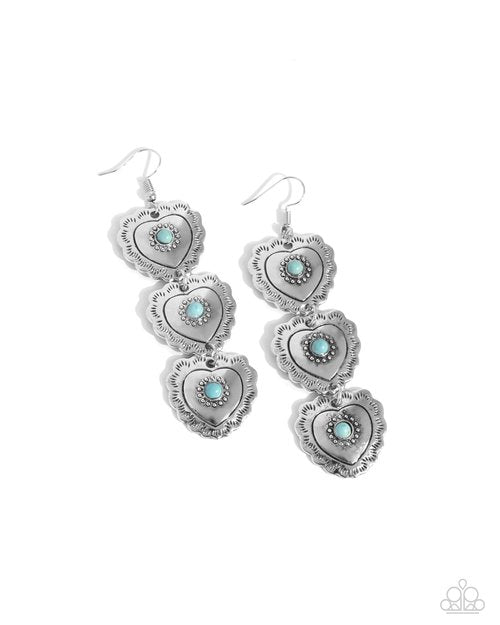 Vintage Allure - Blue - Paparazzi Earring Image