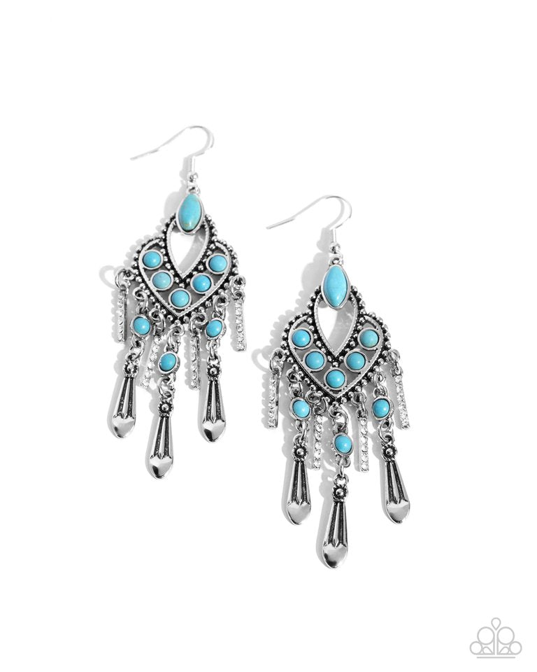 Naturally Vintage - Blue - Paparazzi Earring Image