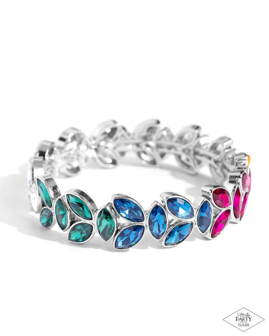 Pulsera Paparazzi ~ Jardines Dorados - Multicolor