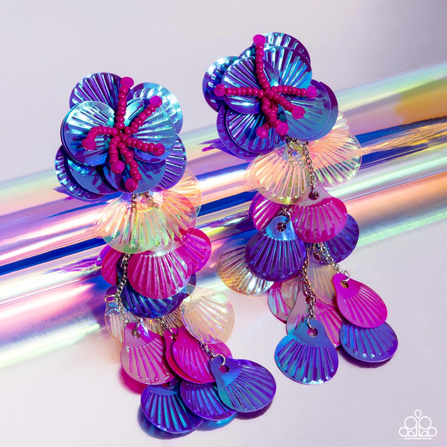 Paparazzi Earring ~ Under the Waves - Purple