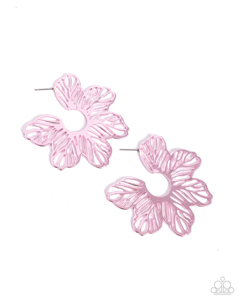 Floral Fame - Pink - Paparazzi Earring Image