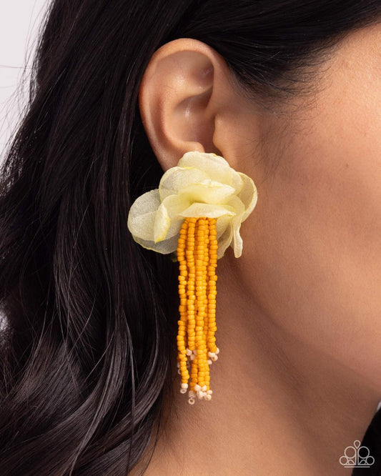 Cinderella Charisma - Orange - Paparazzi Earring Image