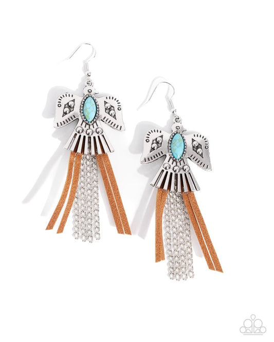 Southwestern Selfie - Blue - Paparazzi Earring Image