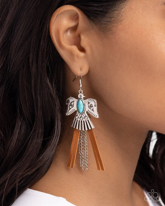 Southwestern Selfie - Blue - Paparazzi Earring Image