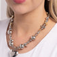 Glistening Gossip - Silver - Paparazzi Necklace Image