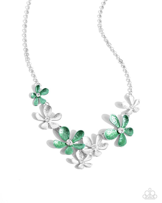 Reflective Rundown - Green - Paparazzi Necklace Image