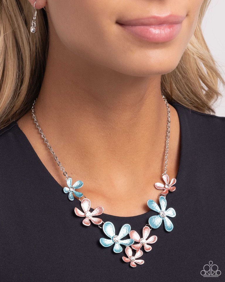 Reflective Rundown - Blue - Paparazzi Necklace Image