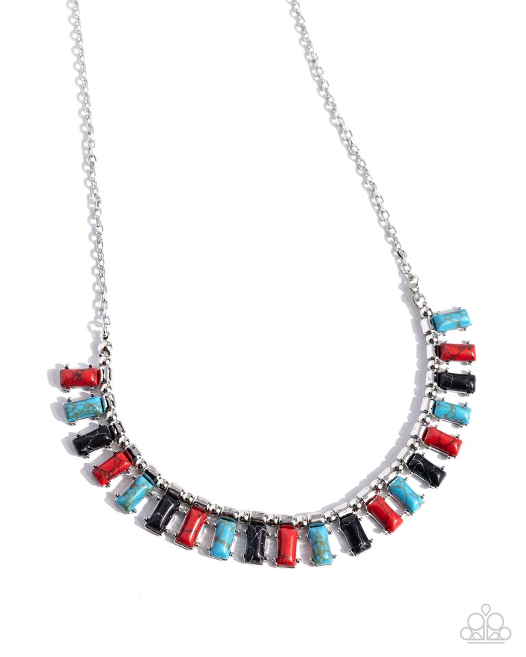 Stony Shimmer - Red - Paparazzi Necklace Image