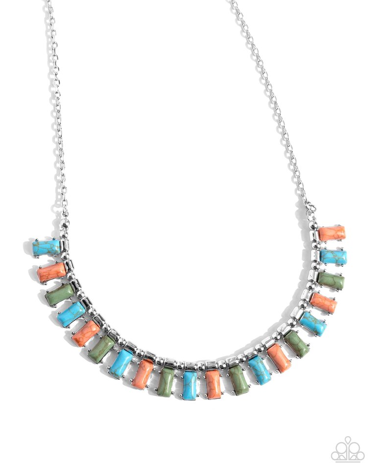 Stony Shimmer - Blue - Paparazzi Necklace Image