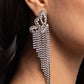 Aerial Accent - Black - Paparazzi Earring Image