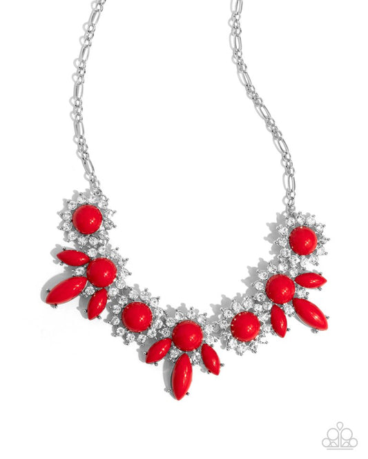 Flair for the Feminine - Red - Paparazzi Necklace Image