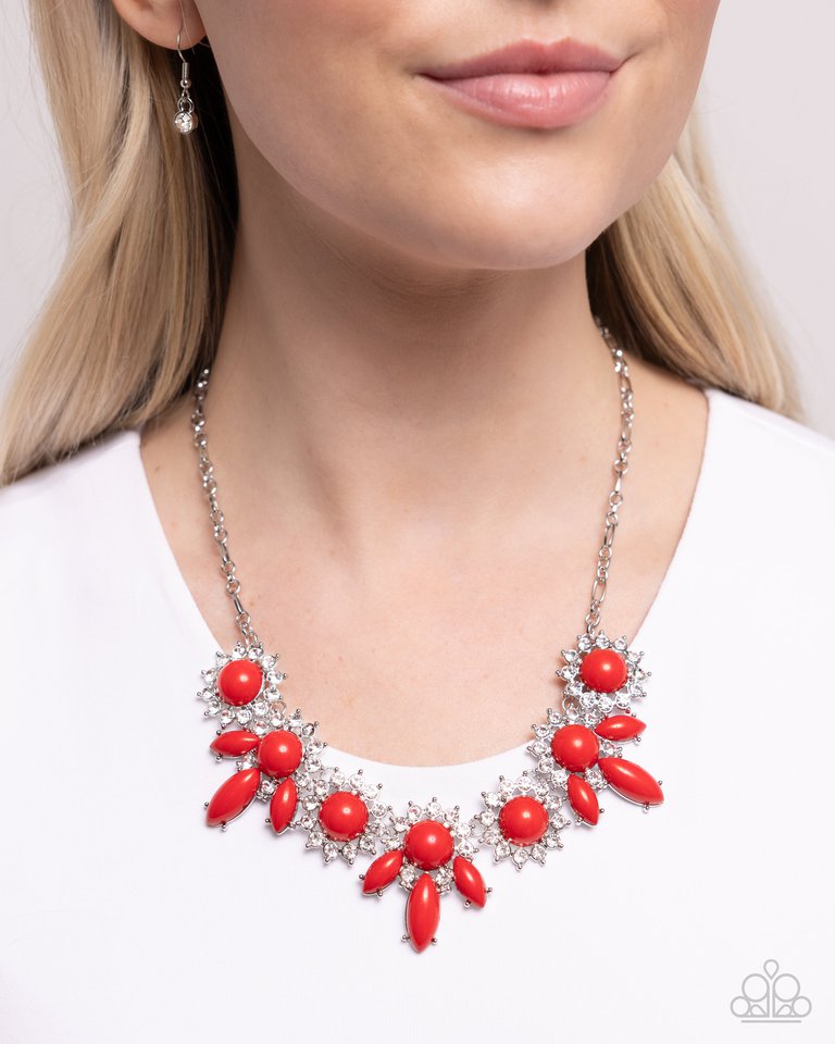 Flair for the Feminine - Red - Paparazzi Necklace Image