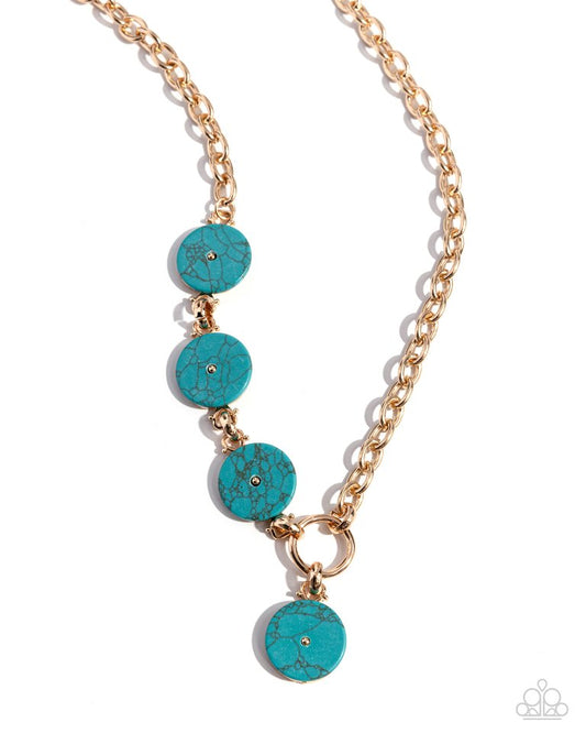 Savory Stone - Gold - Paparazzi Necklace Image