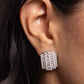 Glittering Generosity - White - Paparazzi Earring Image