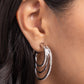 Triad Trek - White - Paparazzi Earring Image