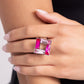 Sinuous Square - Pink - Paparazzi Ring Image
