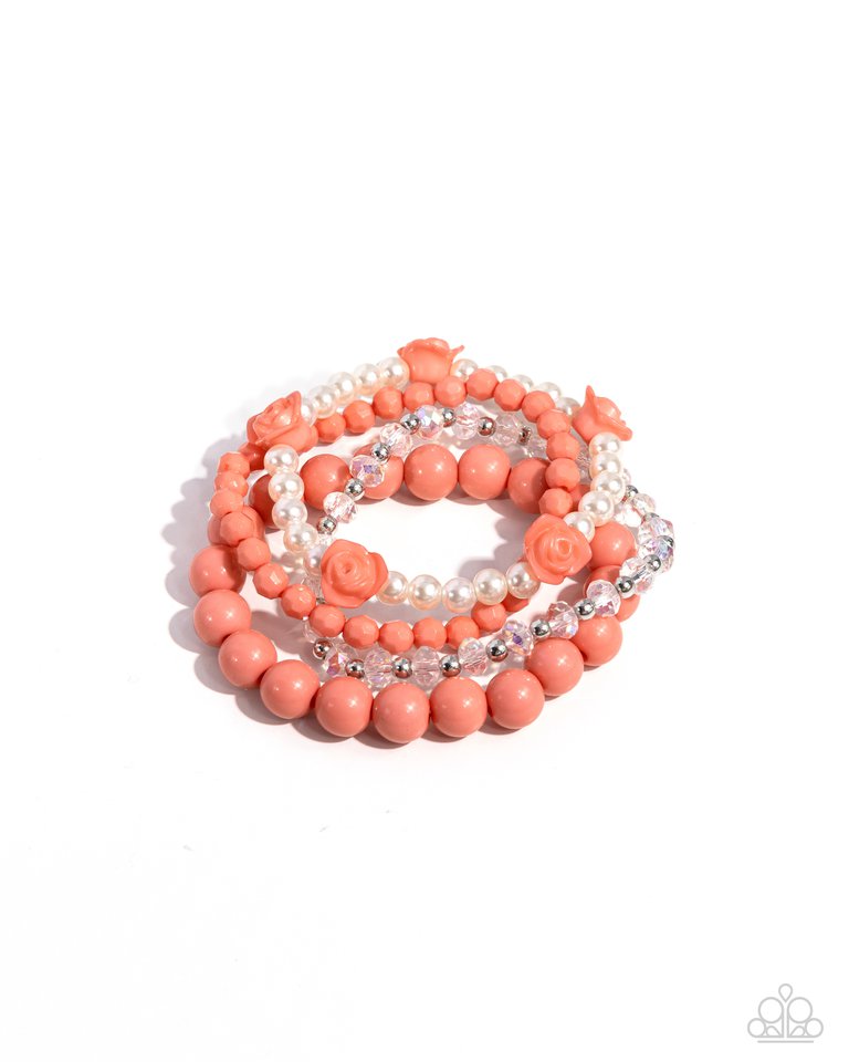 Rosy Retrospection - Orange - Paparazzi Bracelet Image