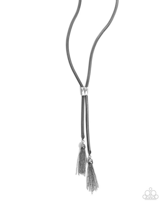 Tassel Thrill - Black - Paparazzi Necklace Image