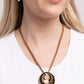 Duchess Disc - Brass - Paparazzi Necklace Image