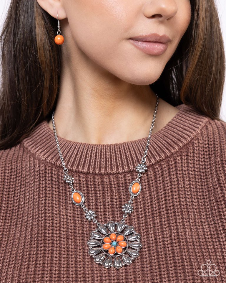 Ornate Opinion - Orange - Paparazzi Necklace Image