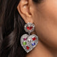 Antiqued Allure - Red - Paparazzi Earring Image