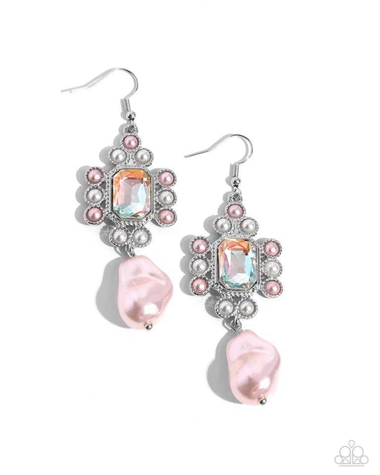 Raving Review - Pink - Paparazzi Earring Image