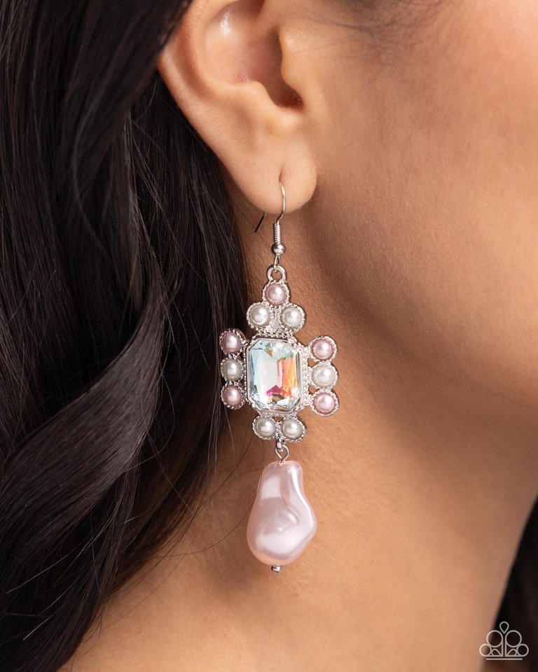 Raving Review - Pink - Paparazzi Earring Image