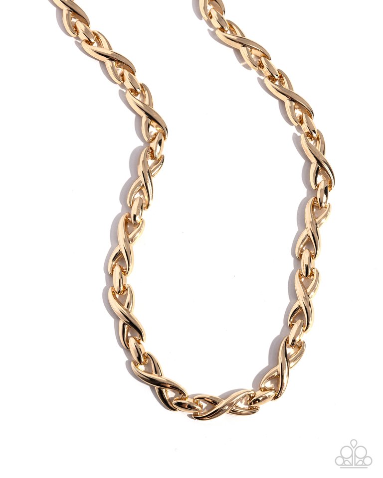 Infinite Influence - Gold - Paparazzi Necklace Image