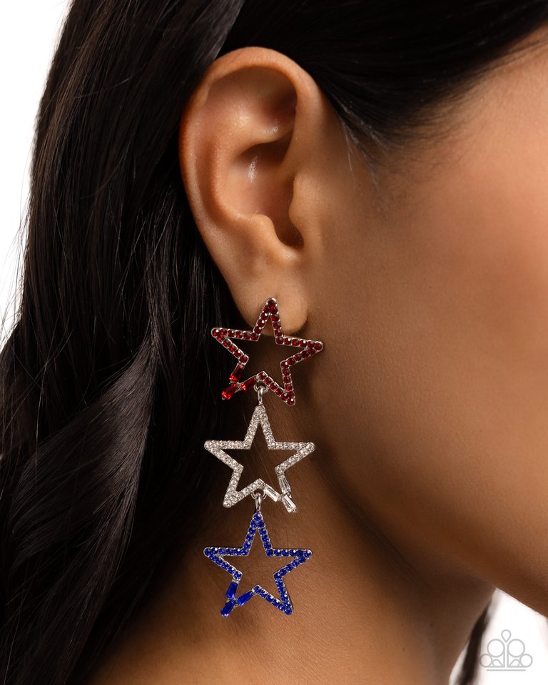 Patriotic Pageantry - Multi - Paparazzi Earring Image