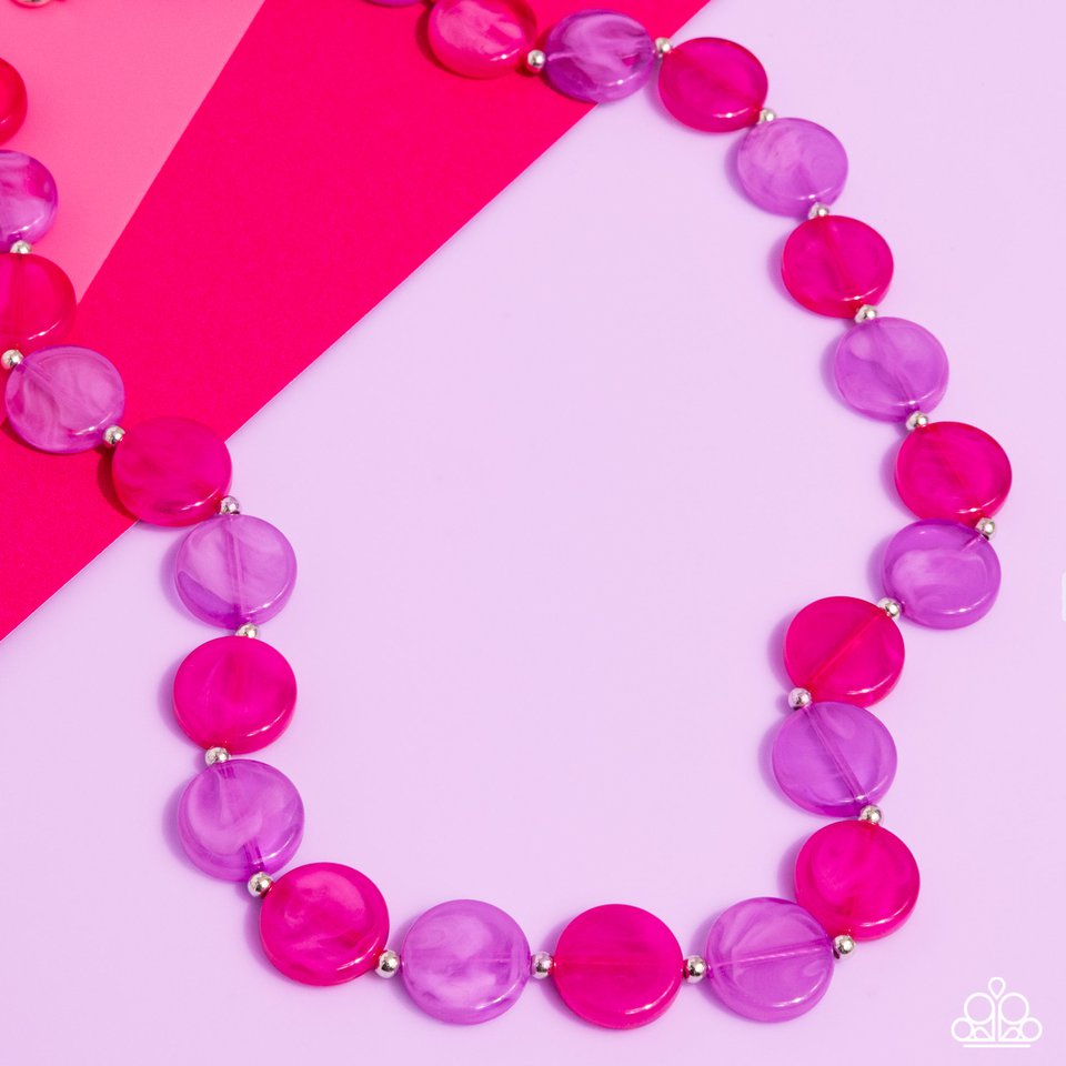 Bright Backdrop - Purple - Paparazzi Necklace Image