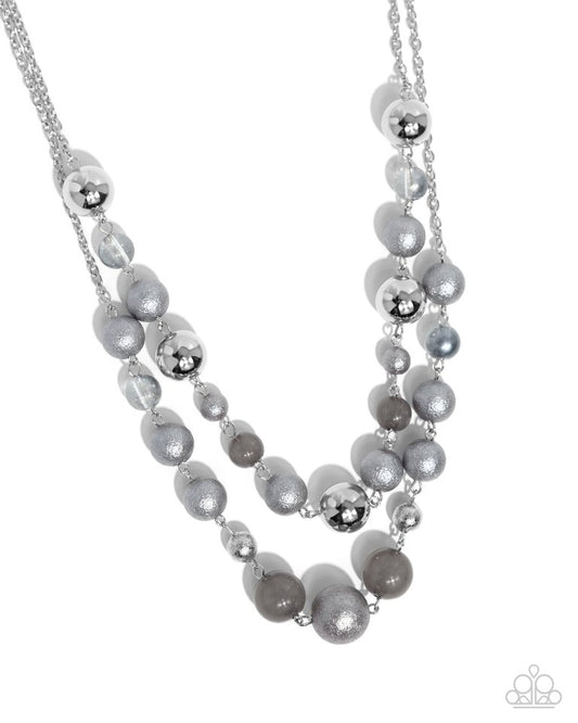 Beaded Benefit - Silver - Paparazzi Necklace Image