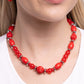 Confidence Cache - Red - Paparazzi Necklace Image