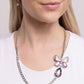 Fluttering Finesse - Pink - Paparazzi Necklace Image