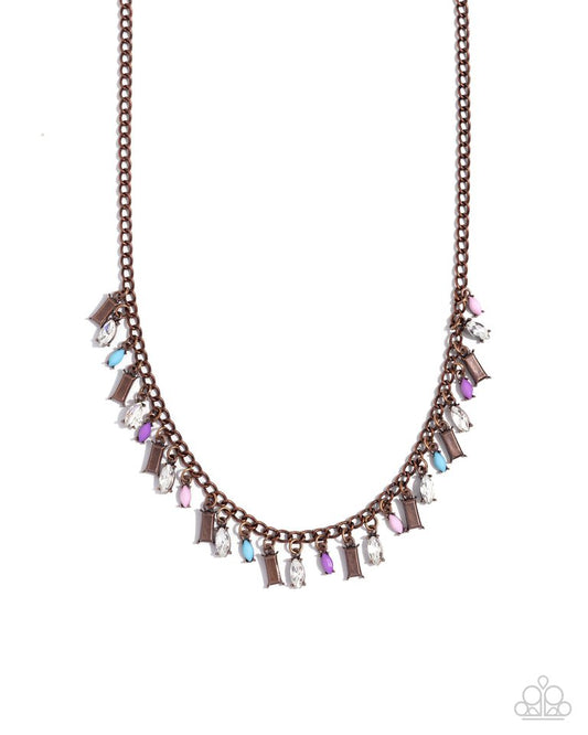 Dripping in Drama - Copper - Paparazzi Necklace Image