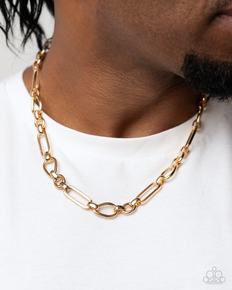 Chained Champion - Gold - Paparazzi Necklace Image