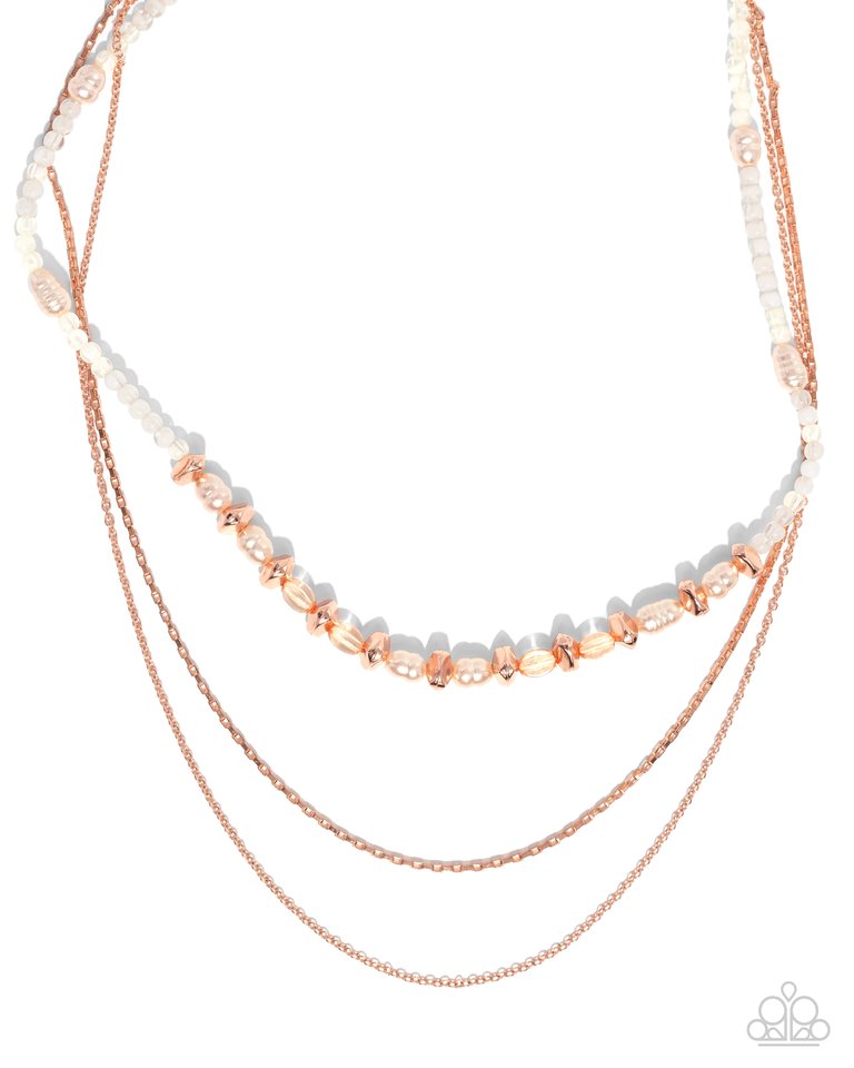 Pearl Profession - Copper - Paparazzi Necklace Image