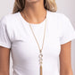 Stacked Standpoint - Gold - Paparazzi Necklace Image