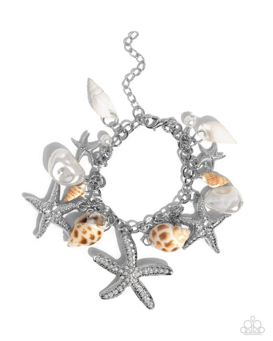 Seashell Song - White - Paparazzi Bracelet Image