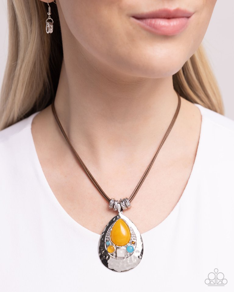 Admirably Artisan - Yellow - Paparazzi Necklace Image