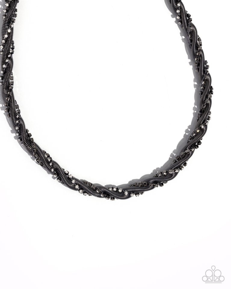 Candid Coils - Black - Paparazzi Necklace Image