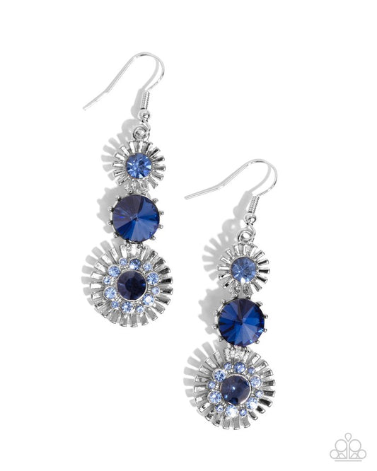 Dedicated Dalliance - Blue - Paparazzi Earring Image