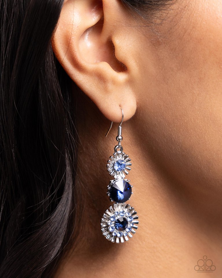 Dedicated Dalliance - Blue - Paparazzi Earring Image