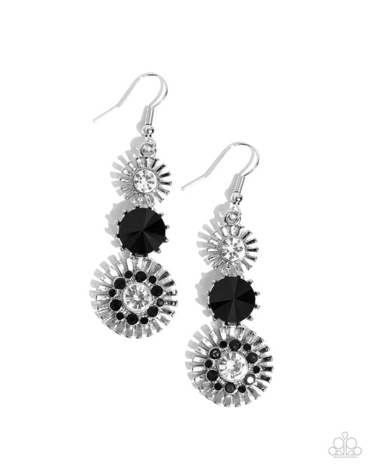 Dedicated Dalliance - Black - Paparazzi Earring Image