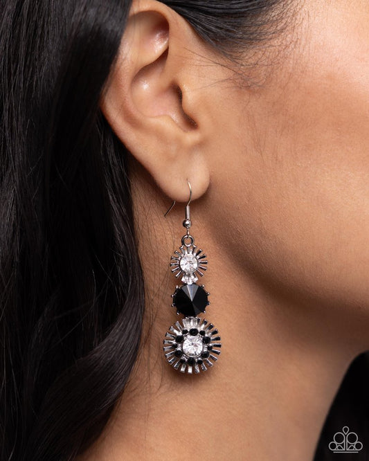 Dedicated Dalliance - Black - Paparazzi Earring Image