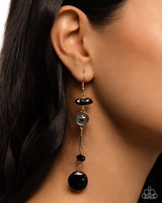 Blissful Balance - Black - Paparazzi Earring Image