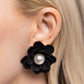 Blooming Backdrop - Black - Paparazzi Earring Image