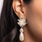 Esteemed Elite - White - Paparazzi Earring Image