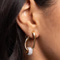 Secret Standout - Gold - Paparazzi Earring Image