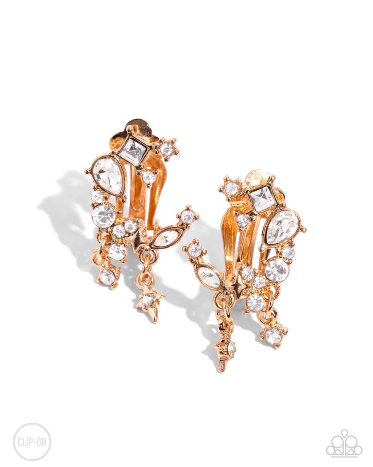 Fantastical Fashion - Gold - Paparazzi Earring Image